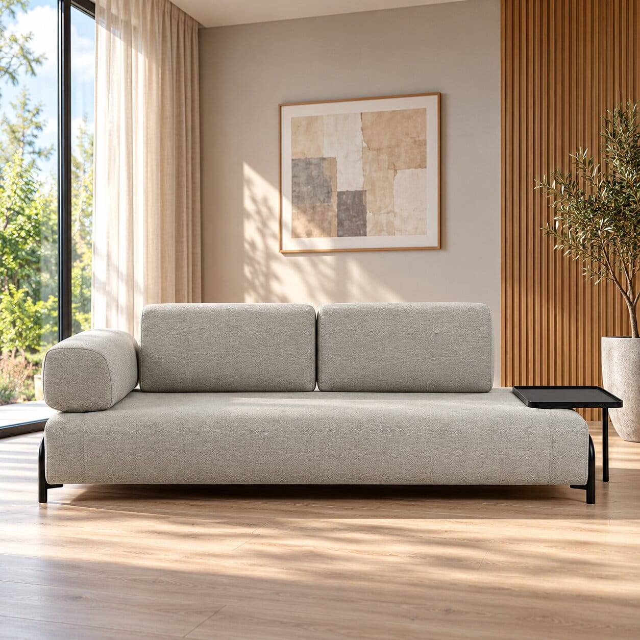2-Sitzer Sofa mit Tisch & Armlehne - Adaliz