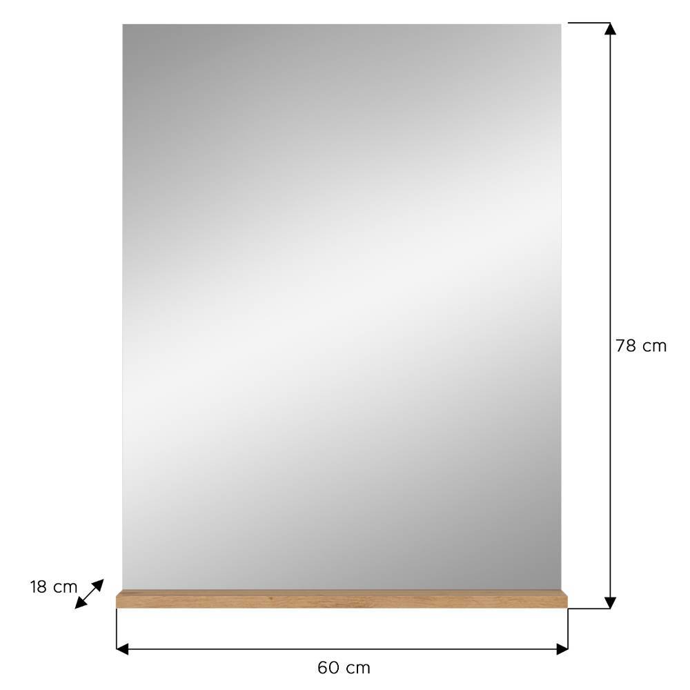 Badezimmerspiegel mit Ablage 60x78 cm - Tamdato