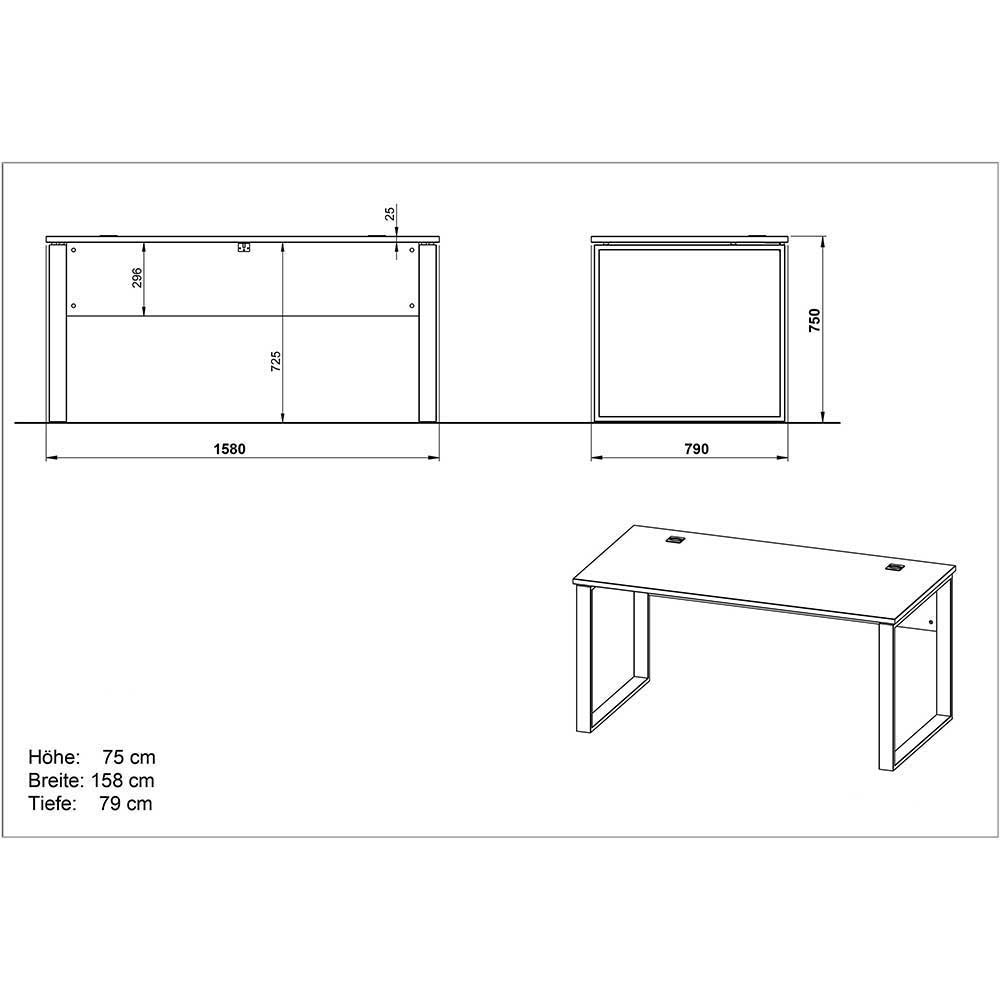 Zweifarbige Büroausstattung Möbel Set - Situatica (vierteilig)