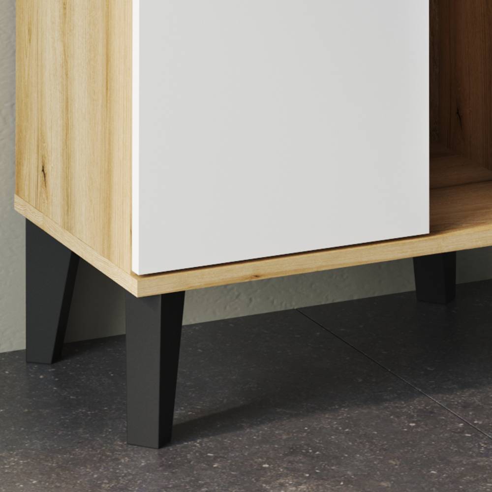 51cm breiter Bad Hochschrank in Weiß - Naviron