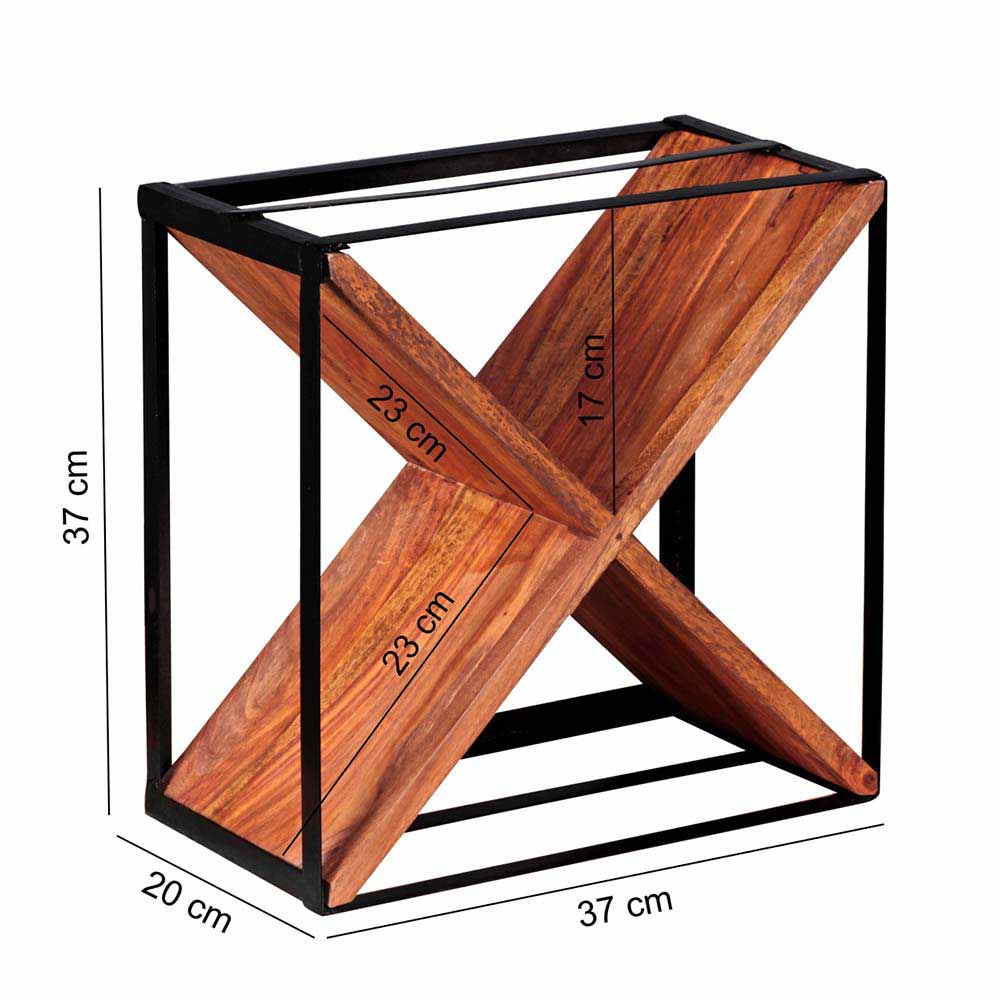 X-Form Weinregal Bebevos aus Holz und Metall