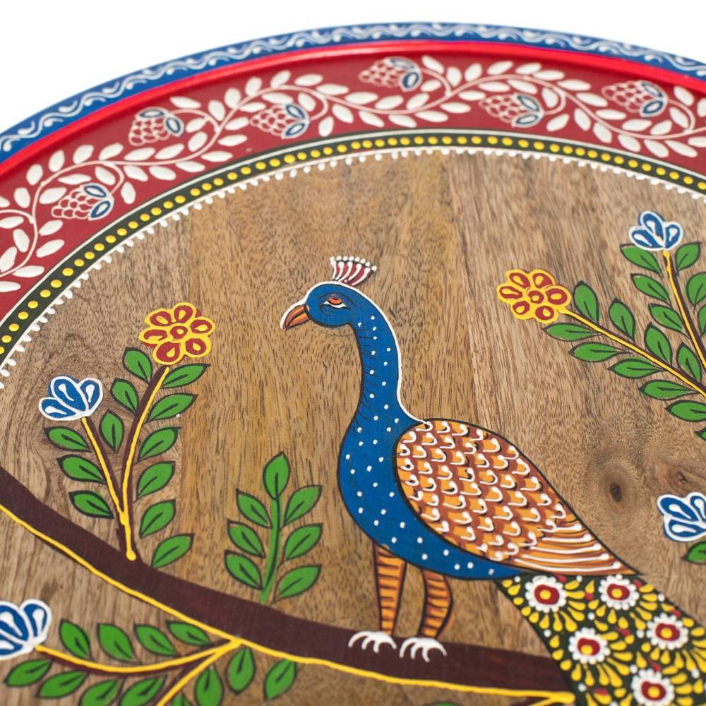 Design-Beistelltisch in Mangoholz Natur - Caspard