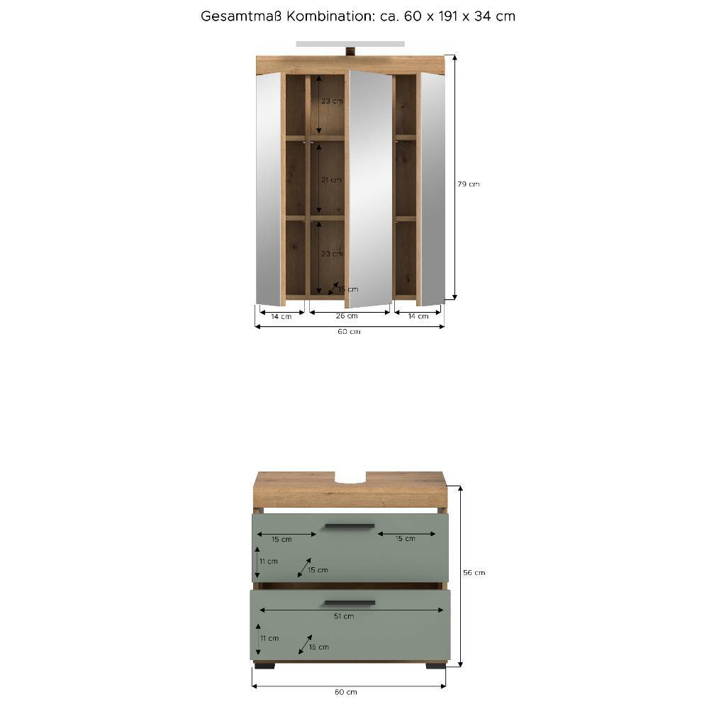 Bad Waschplatz Set - Tamdato (zweiteilig)
