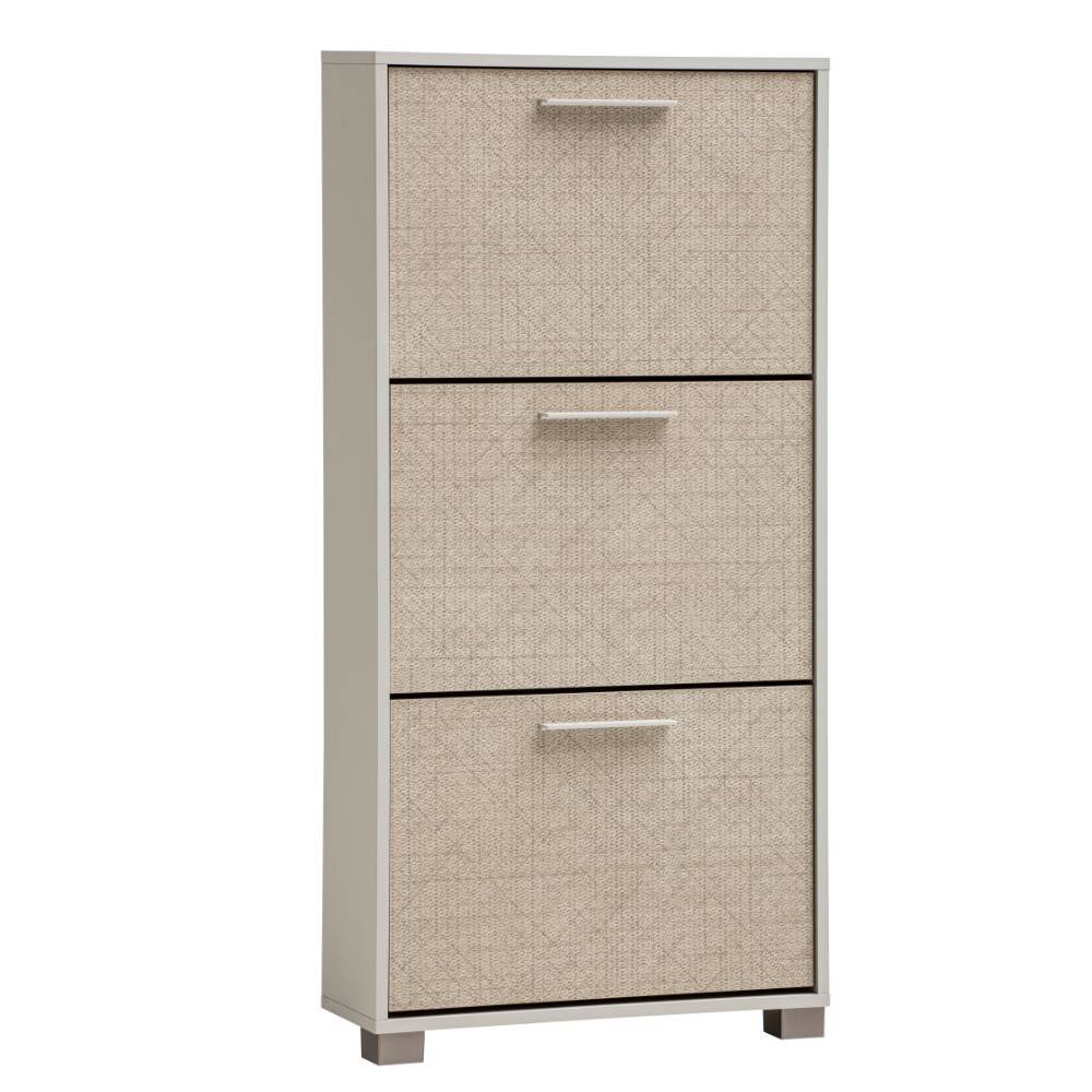 Hoher Schuhkipper in Beige mit drei geschlossenen Klappen und schlichter Optik \u2013 Litinka