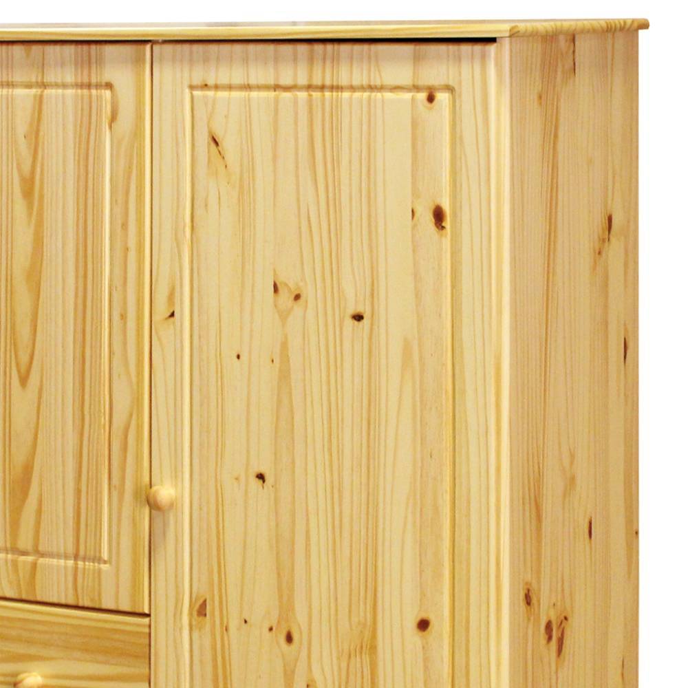 Kiefernholz Wäscheschrank mit drei Türen - Ekorena