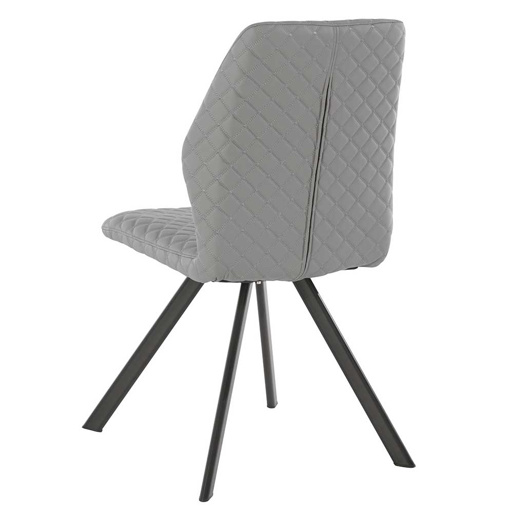 Stühle in Grau Rautensteppung - Oracio (2er Set)