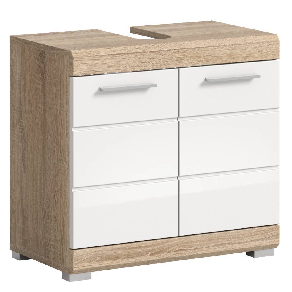 Badkombination mit Waschmaschinenschrank Set - Calbanyara (vierteilig)
