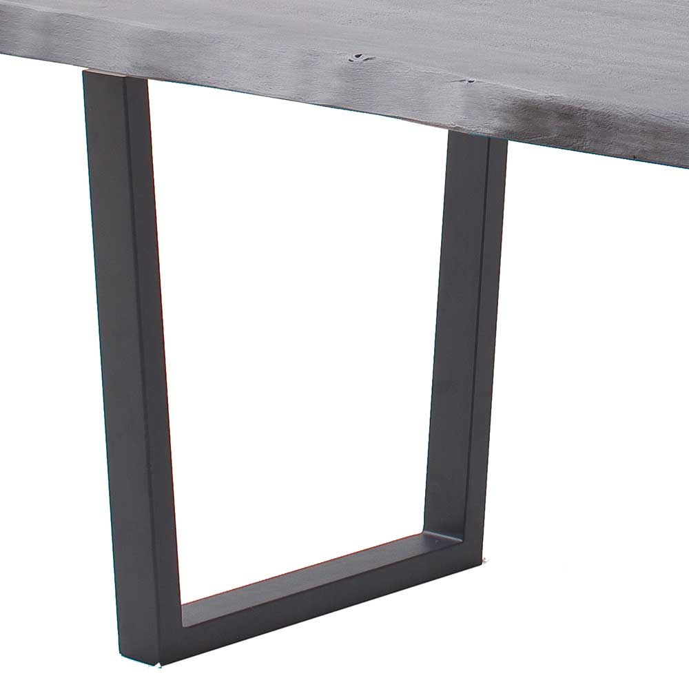 Baumkanten Designtisch in Akazie Grau - Mars I