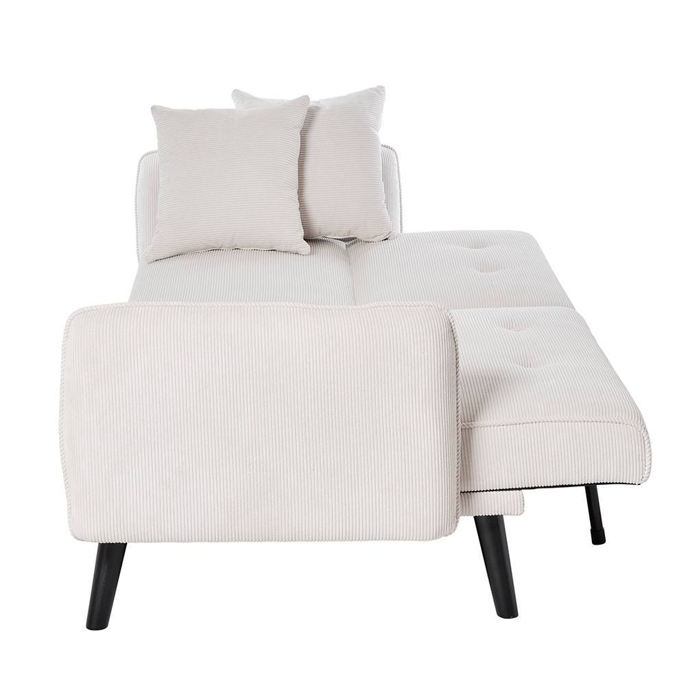 Schlafsofa in Offwhite Cord - Mailak