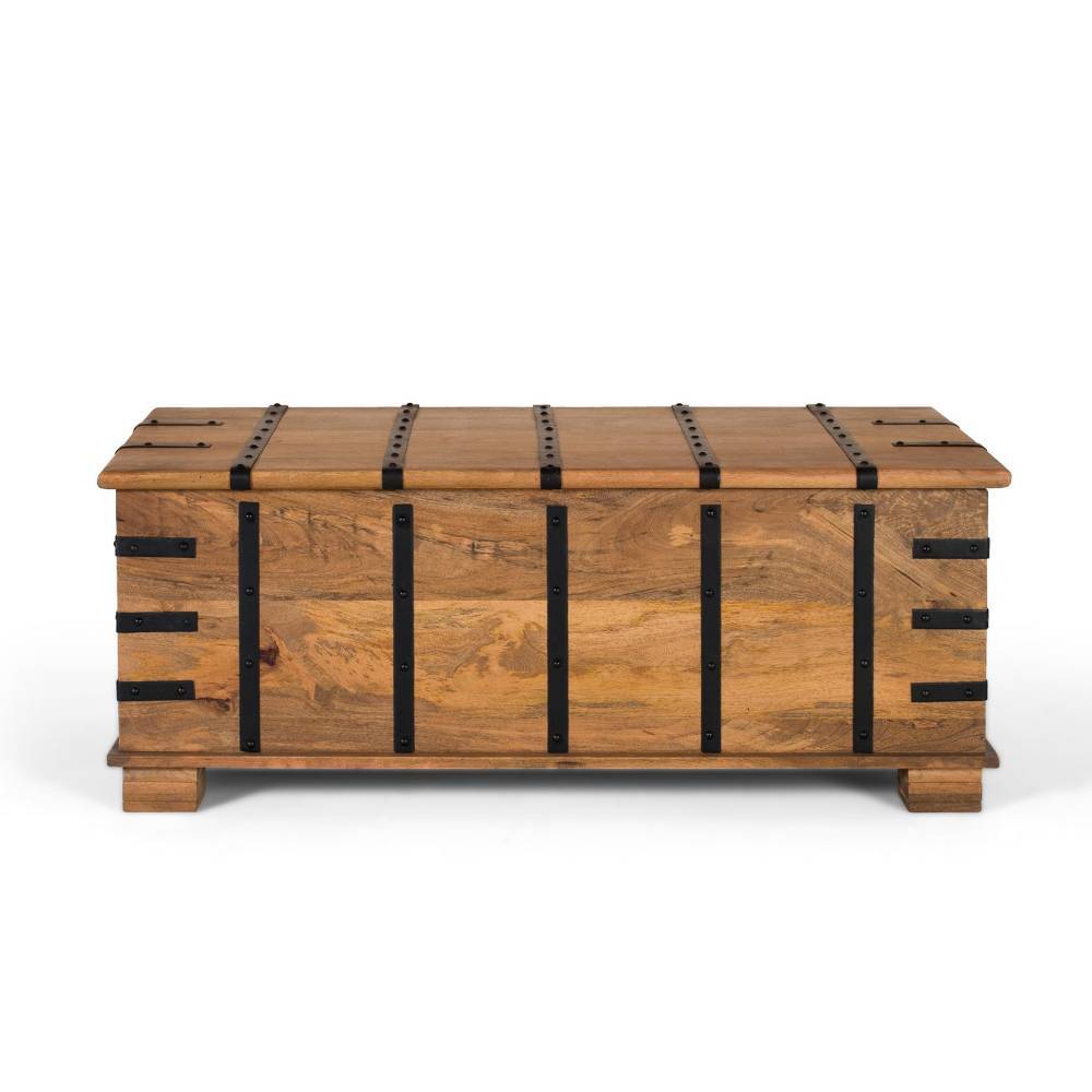 Truhen-Couchtisch mit hochklappbarer Tischplatte - Clipper