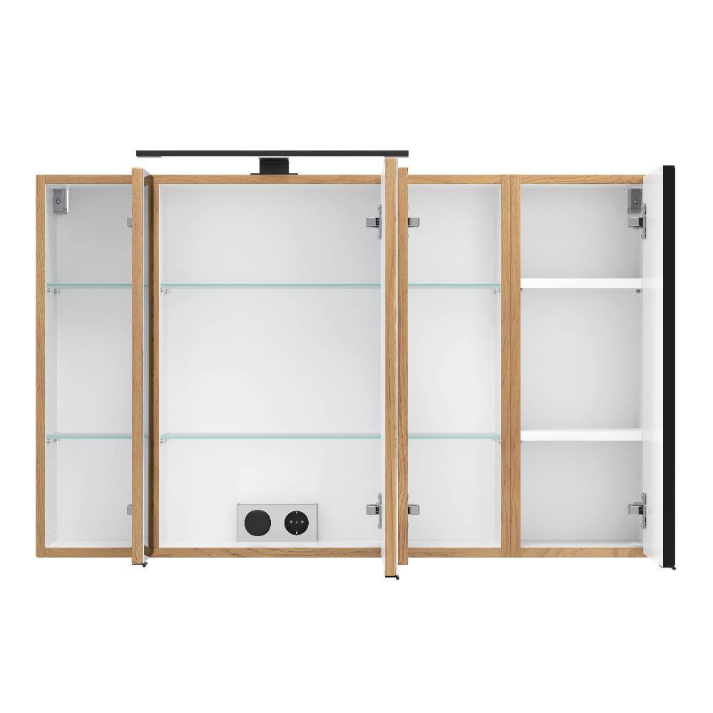 Badezimmer Spiegelschrank in Mattschwarz - Ireen