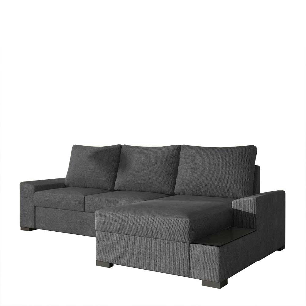 Samt-Ecksofa mit Schlaffunktion - Navarra