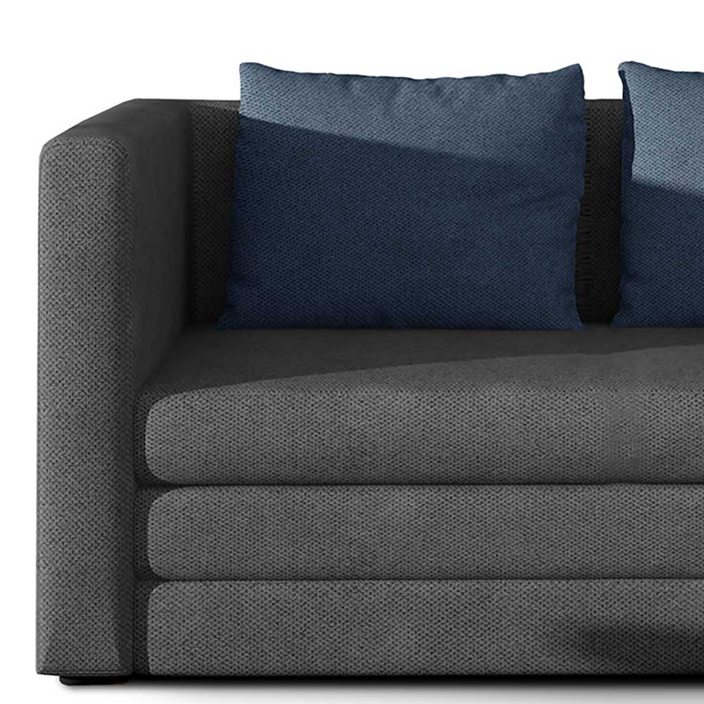 Faltsofa in Grau und Jeansblau - Cancun
