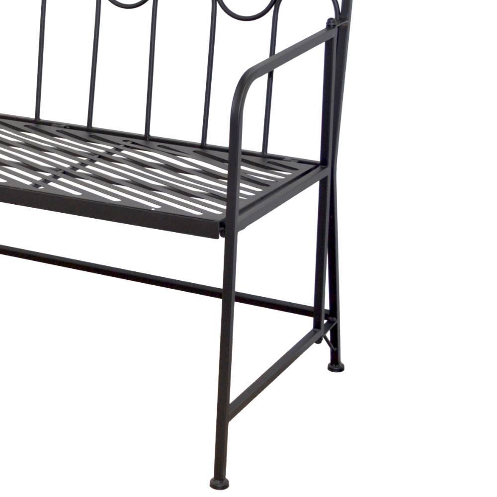 Gartenbank aus Metall in Schwarz - Evensa