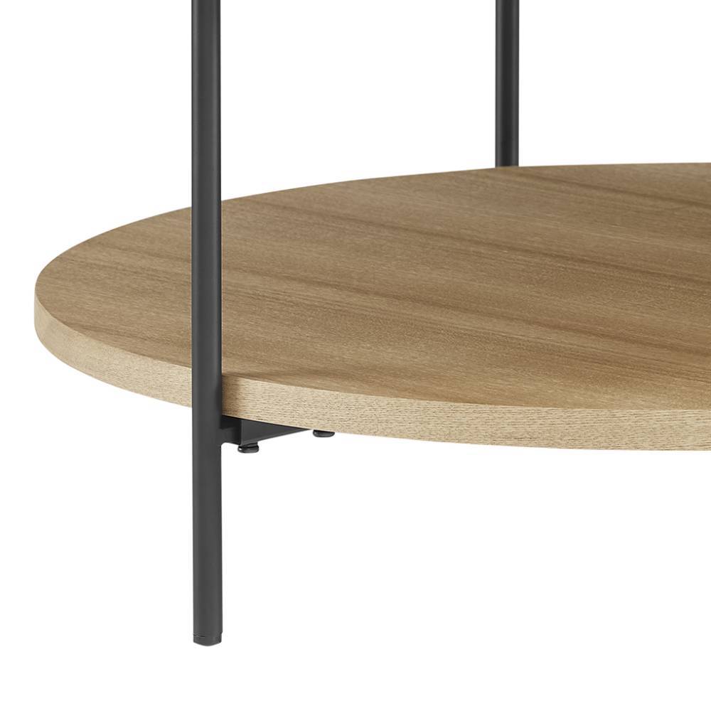 Runder Couchtisch mit Esche Furnier - Calcarizo