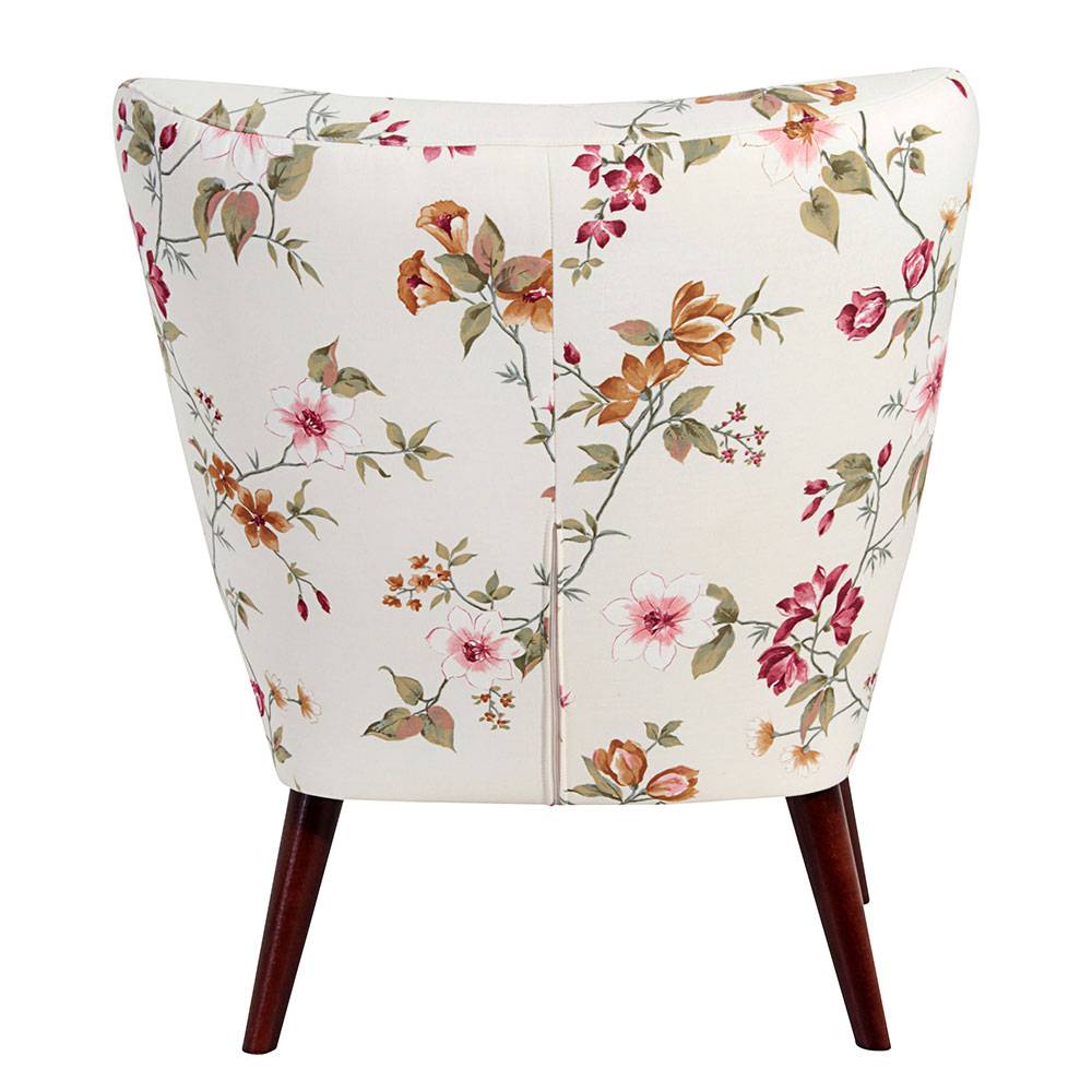 Romantischer Sessel mit Blumen Stoffbezug - Tila