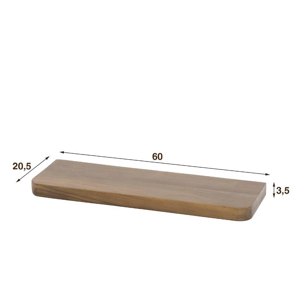60cm Wandboard aus braunem Akazienholz - Emila