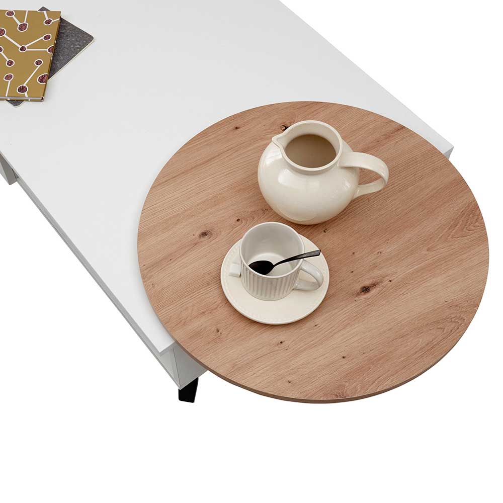 Skandi Wohnzimmertisch mit schwenkbarer Tischplatte - Cetrona