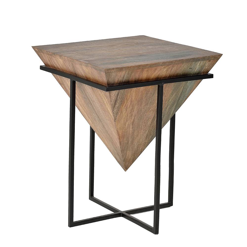 Wohnzimmertisch mit Holzkorpus - umgedrehte Pyramide - Selavia