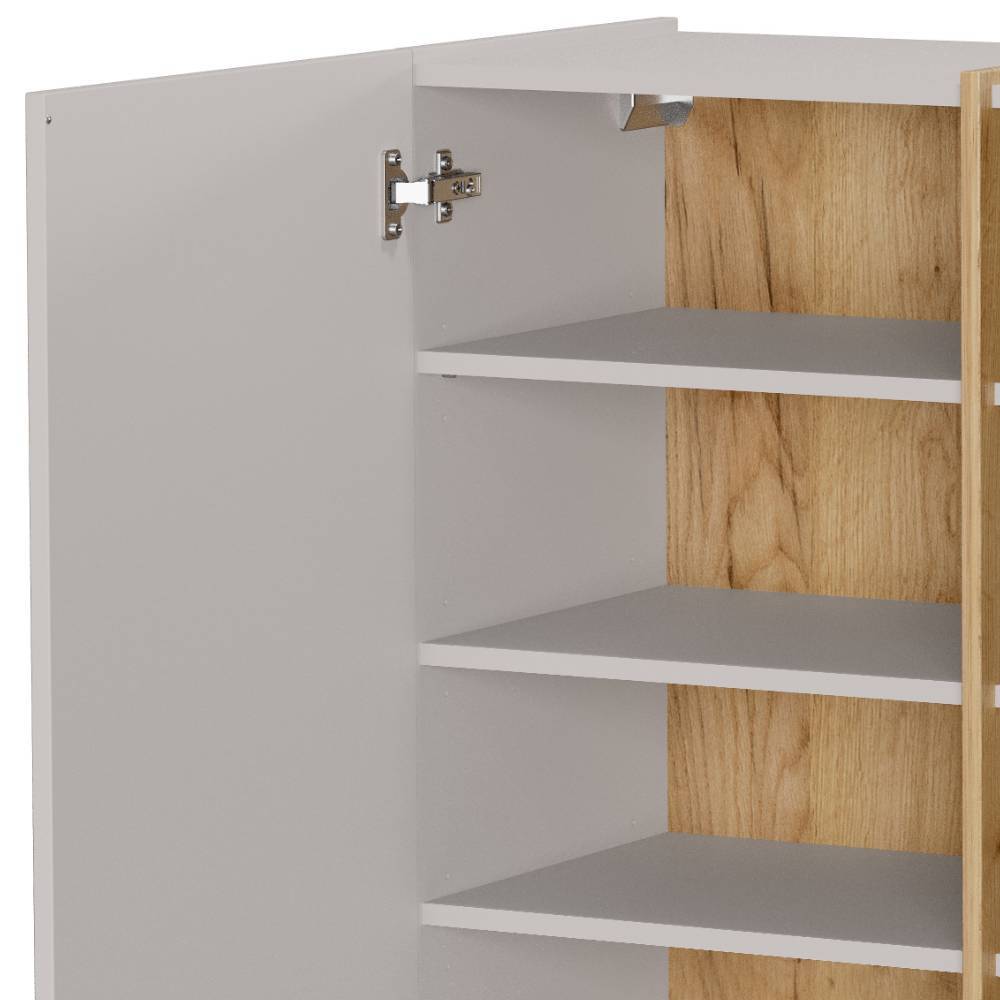 Flur Mehrzweckschrank in Hellgrau - Unika