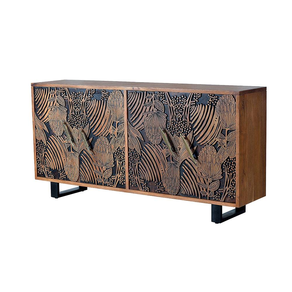 Design Sideboard mit Schnitzerei und Lack - Marcel