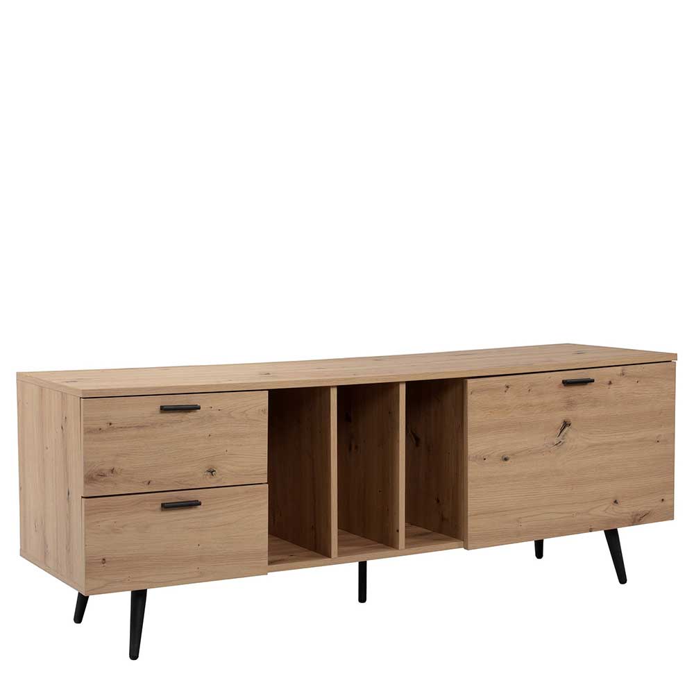 TV Lowboard in Wildeiche Holzoptik - Ziris