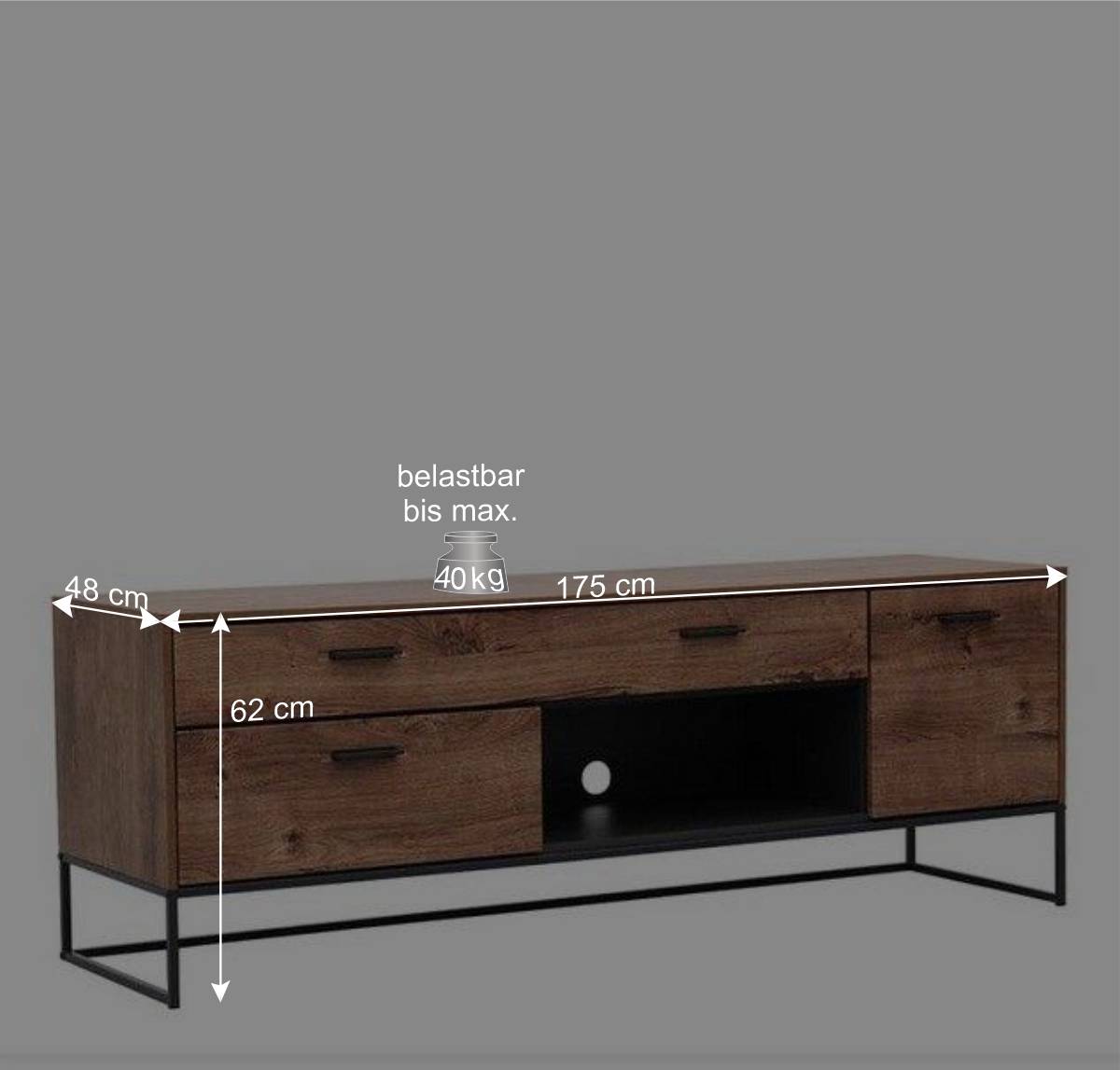Wohnwand Designmöbel Set - Xindus (vierteilig)