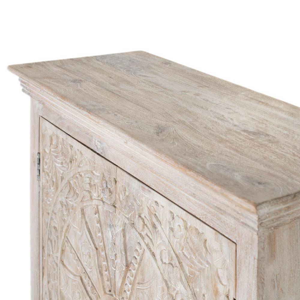 Kommode in Mangoholz Sandfarben - Lubines