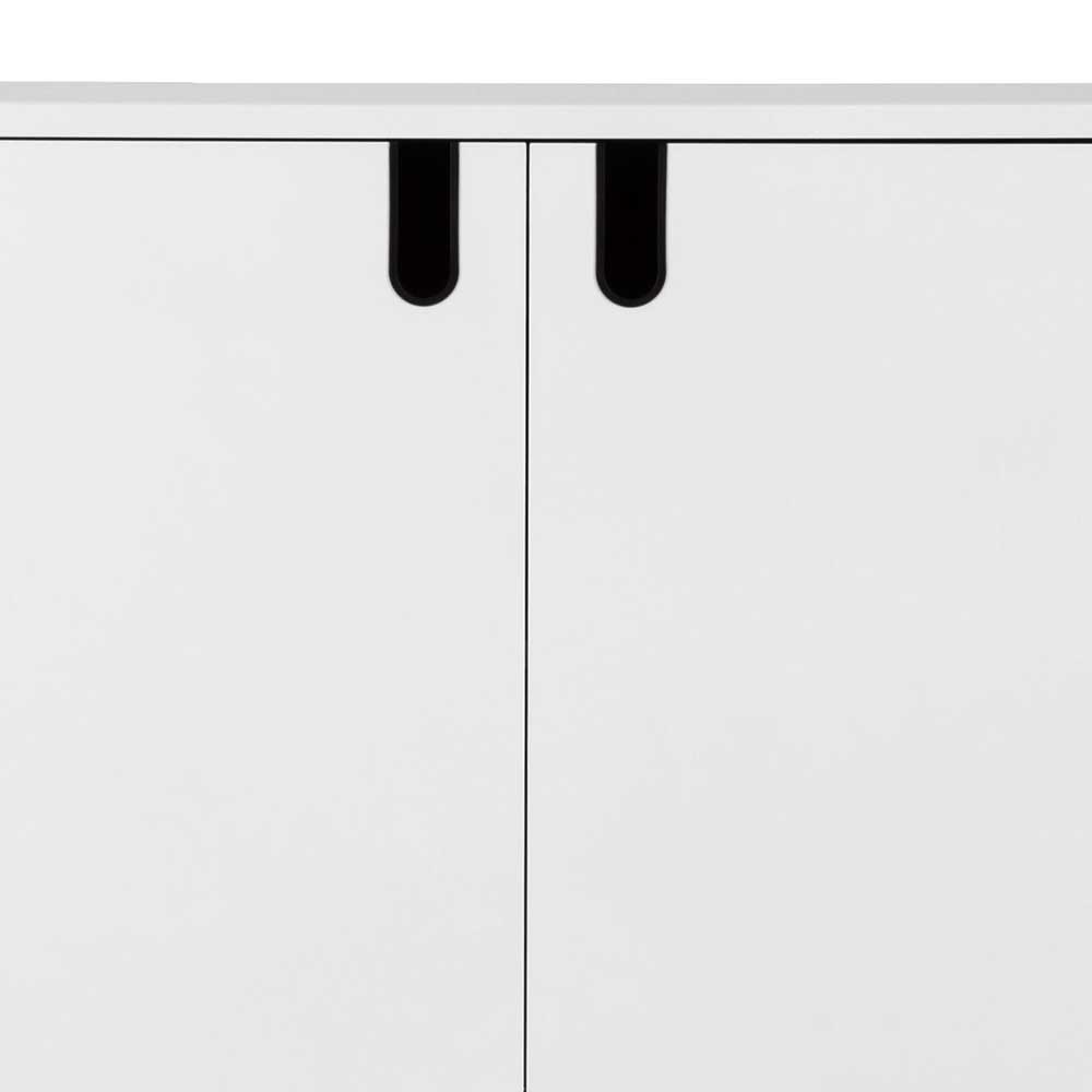 Türen-Kommode in Weiß Makana mit 76 cm Breite