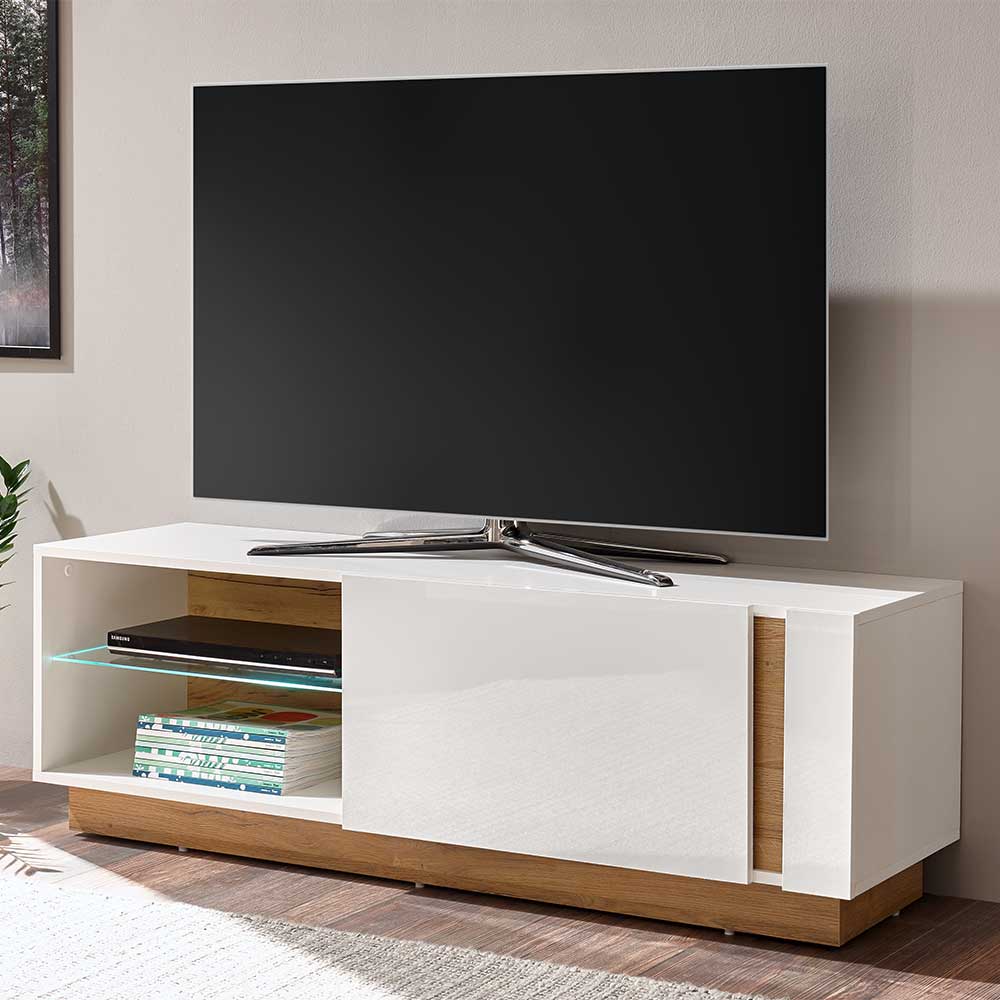 Zweifarbiges TV Board mit Klappe - Myrda