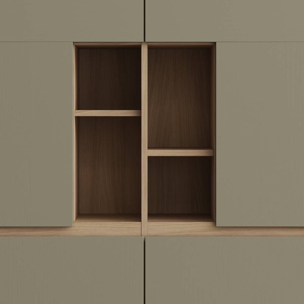 Schreibtisch und Highboard Möbelset - Promo (zweiteilig)