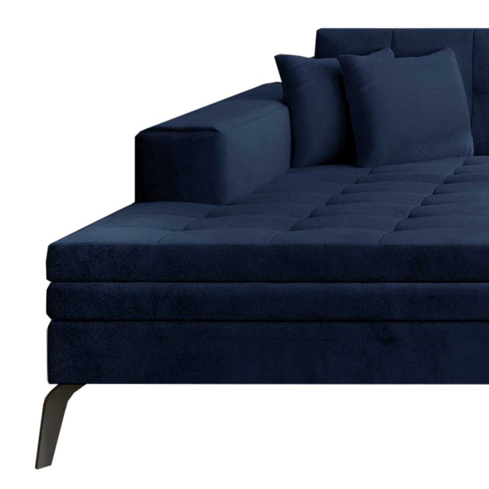 Wohnzimmer Eckcouch in Dunkelblau - Asbro