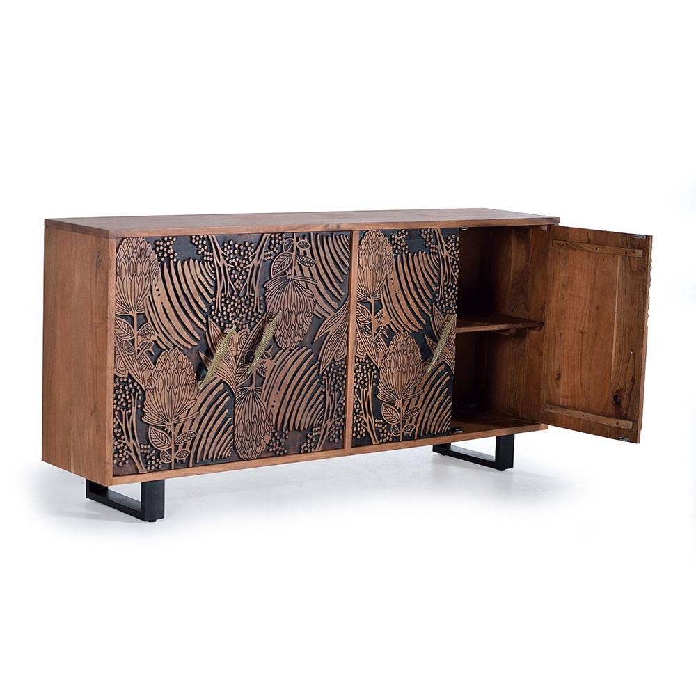Design Sideboard mit Schnitzerei und Lack - Marcel