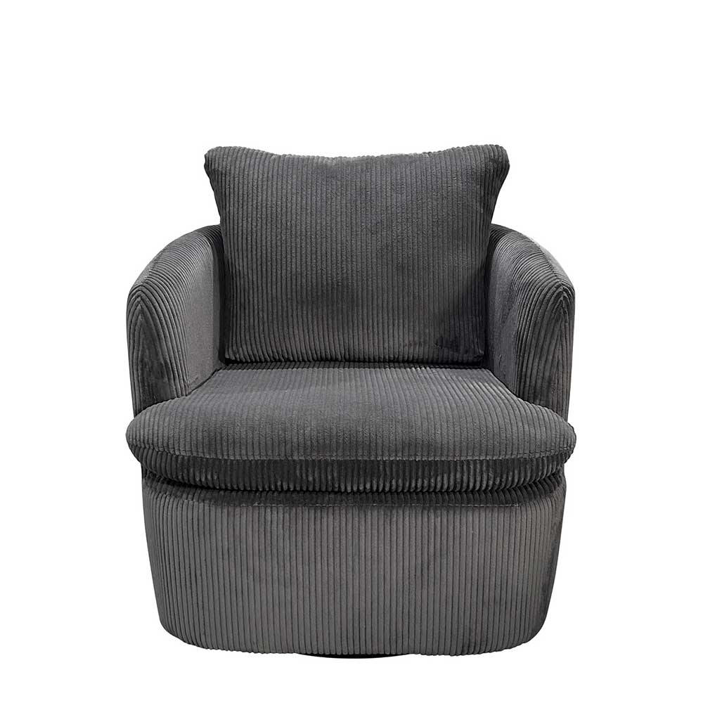 Drehbarer Sessel mit Breitcord Bezug - Actino