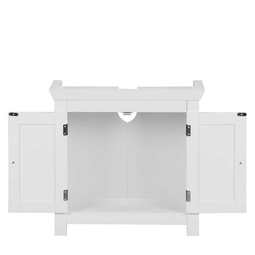 Waschbeckenunterschrank in Weiß mit Doppeltür - Hank