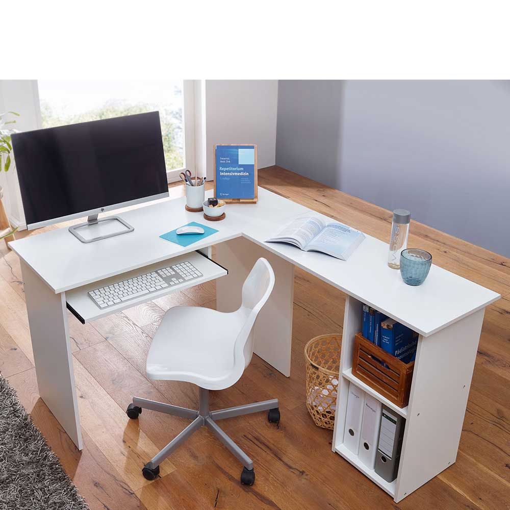 EDV Schreibtisch mit Regal - Winkelform - Candyon