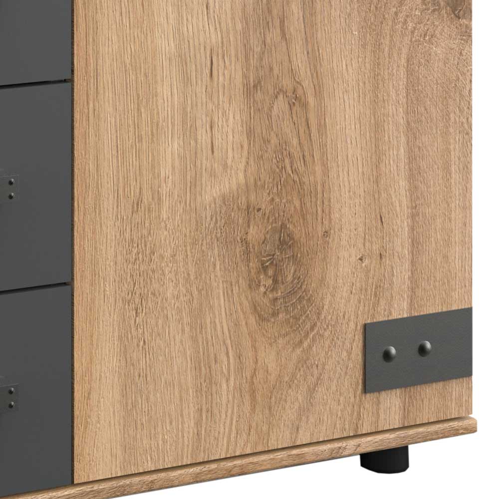130 cm breites Sideboard in Plankeneiche NB - Enegal