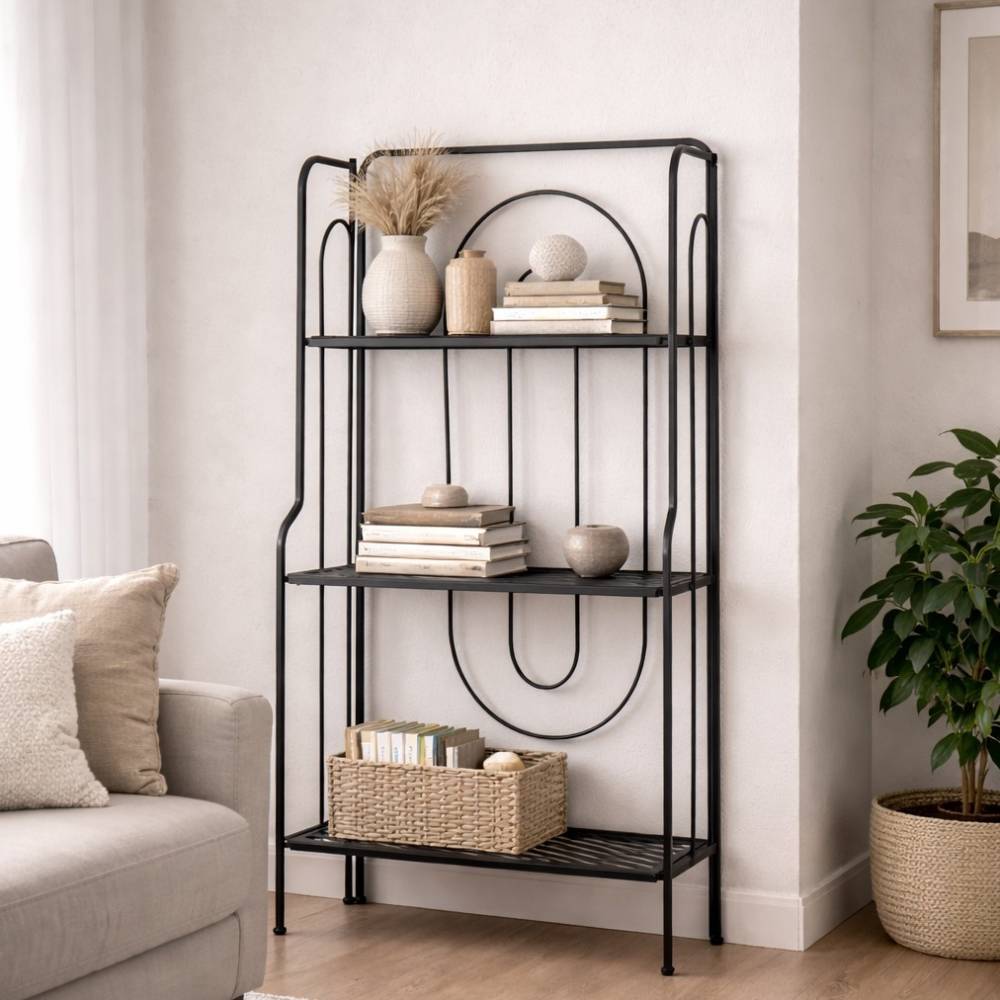 Design-Metallregal in Schwarz - Evensa