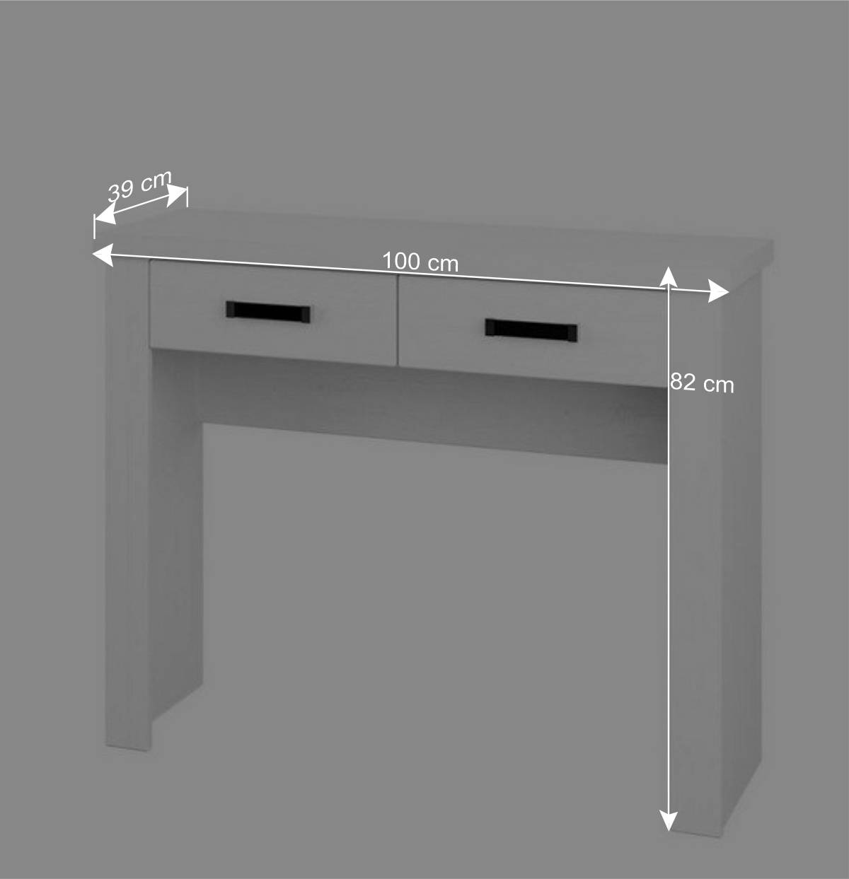 100x82x39 Konsole mit zwei Schubladen - Imtreba