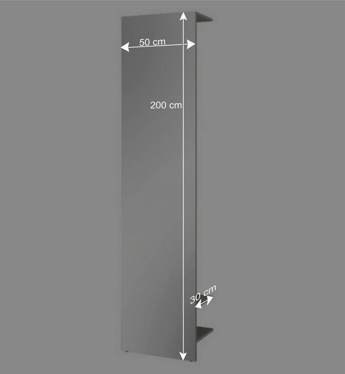 Garderobe mit Spiegelfront in Graugrün - Socotta