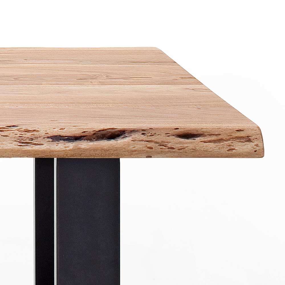 Couchtisch mit Naturkanten Holzplatte - Iliam
