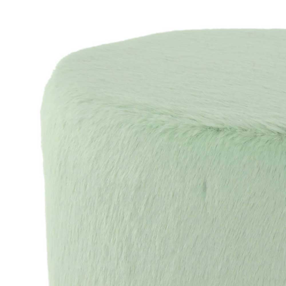 Polsterhocker in Mintgrün mit Gold - Candura