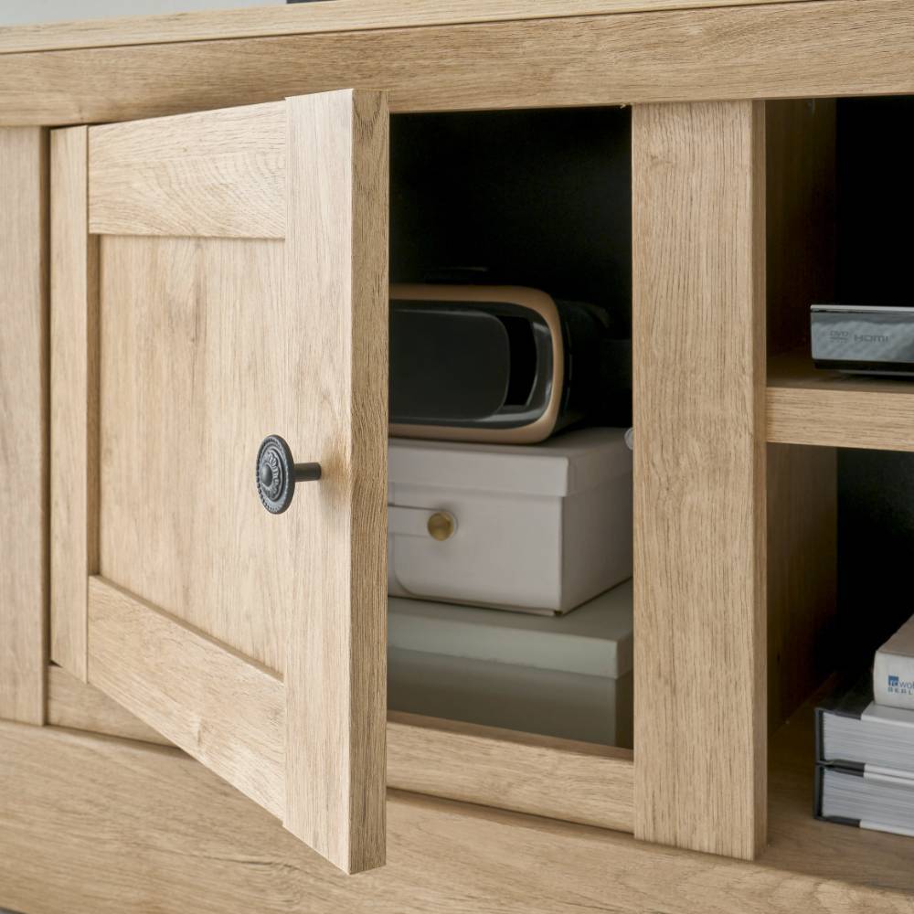 Landhaus-TV-Anbauwand Set - Hengas (dreiteilig)