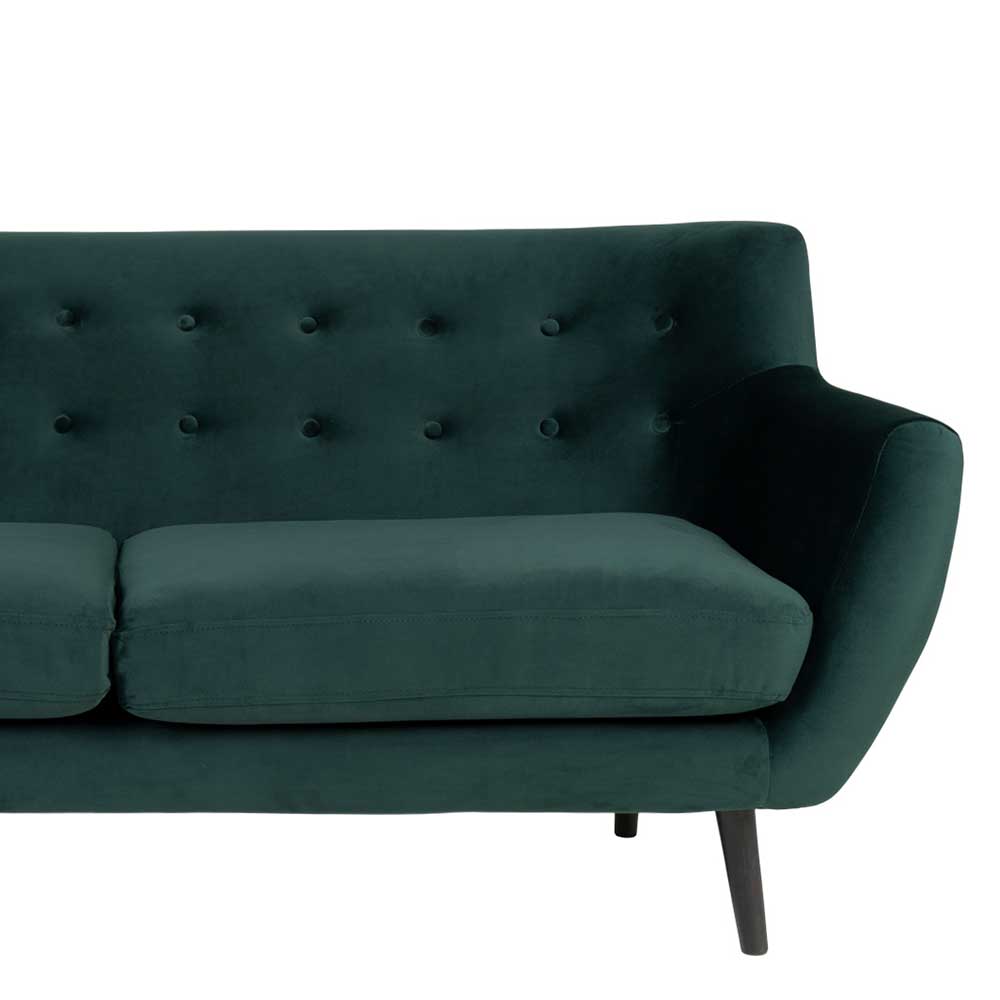 180x81x80 Dunkelgrünes Sofa mit drei Sitzplätzen - Piezara