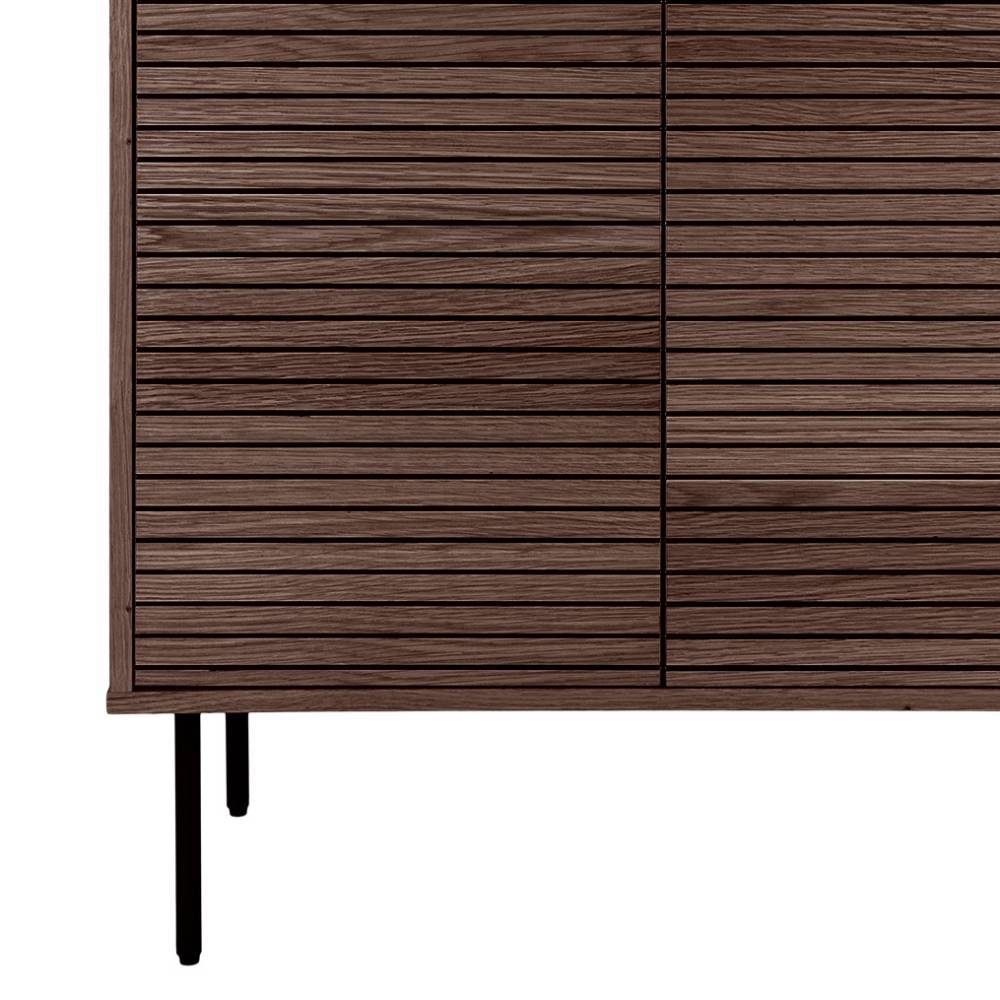 Wohnzimmer Schrank mit dunklem Furnier in Braun - Wega