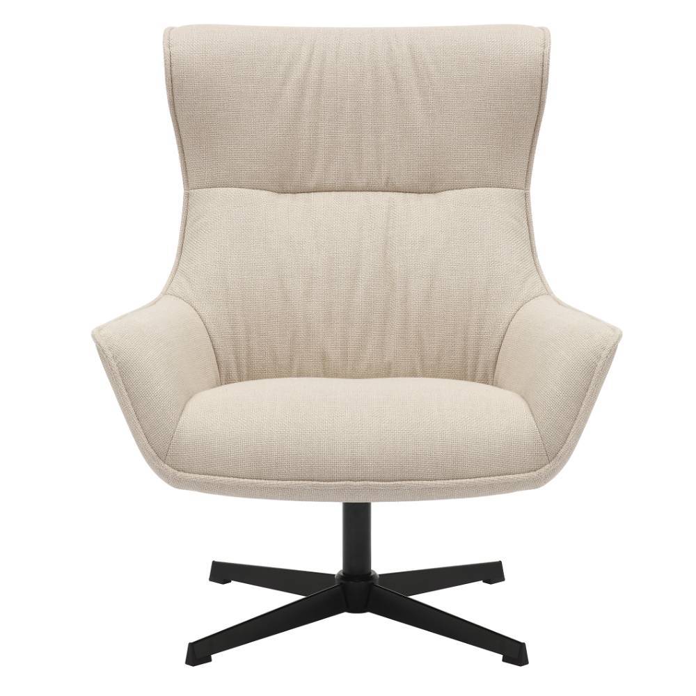 Federkernsessel in Beige und Schwarz - Tabachos