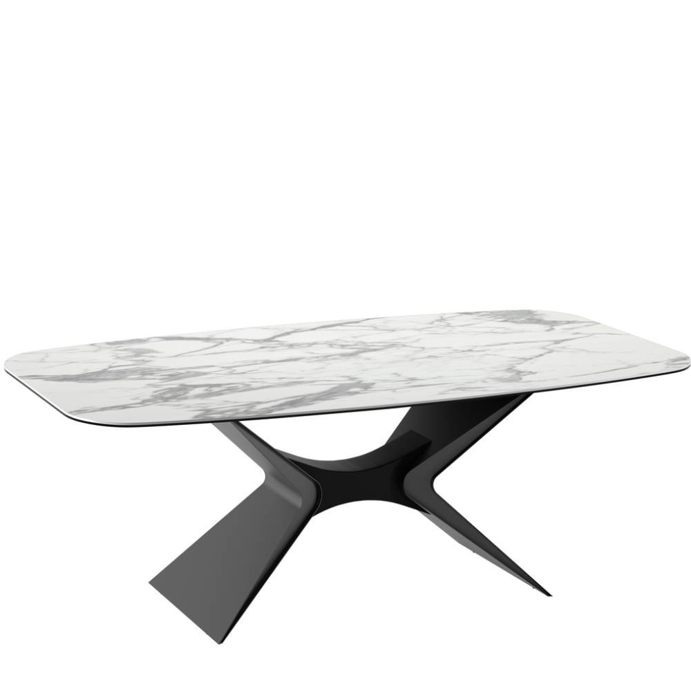 Design-Esstisch in Marmor Optik - Mint