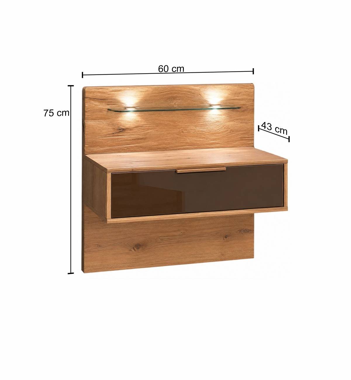 Design Bettanlage mit LED - Ornany (dreiteilig)