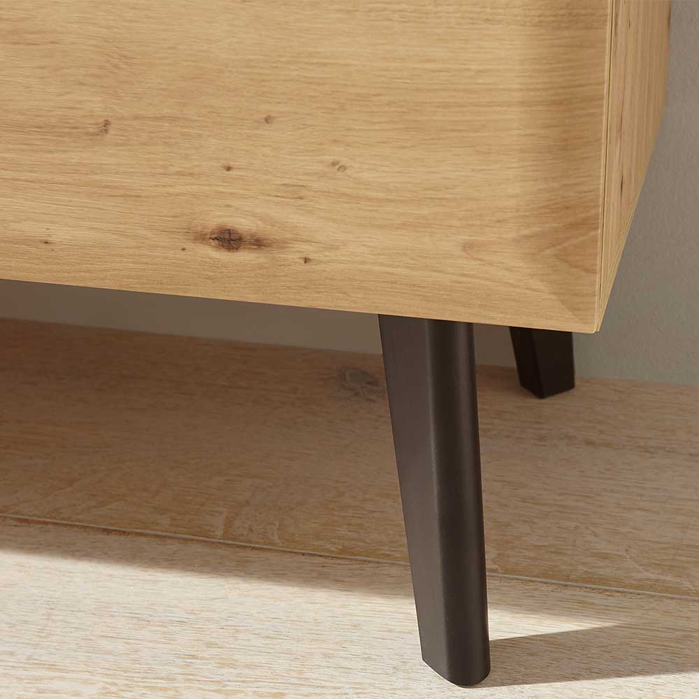 53x197x40 Wohnzimmerschrank 2-türig mit Glas - Olcian