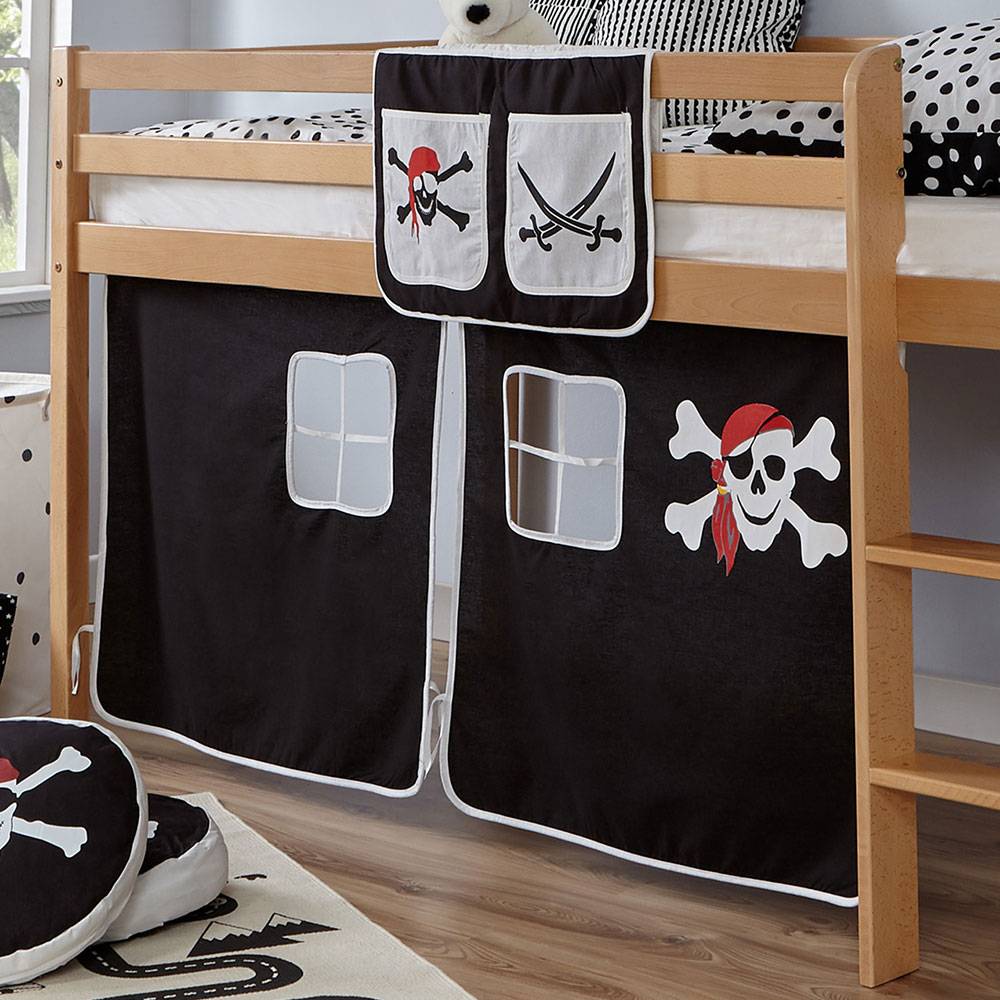 Hohes Piraten Spielbett für Kinder aus Buche - Savi